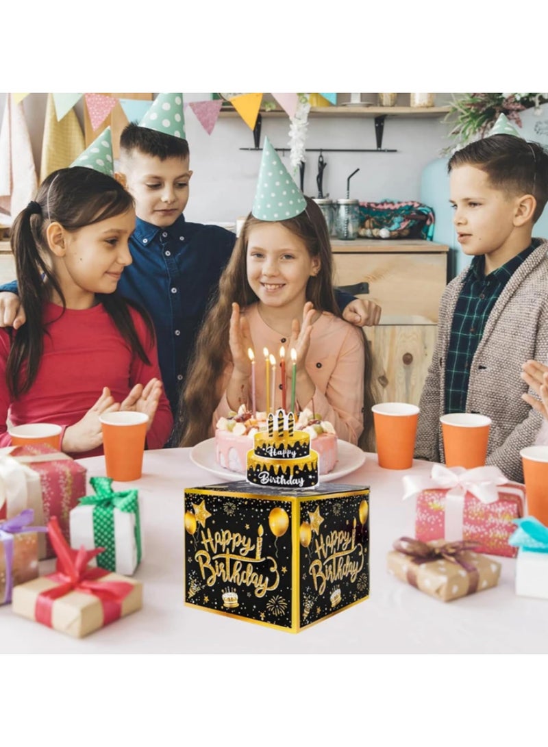 Happy Birthday Money Box Surprise Cash Explosion Gift Box for Men & Women, Billionaire-Themed Money Holder with Pull-Out Card, DIY Gift Set for Birthdays Unique & Memorable Cash Present - Image 5