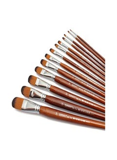 Worison Worison Professional Synthetic Filbert Tip Paint Brushes Pack of 13  - Image 1