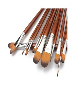 Worison Worison Professional Synthetic Filbert Tip Paint Brushes Pack of 13  - Image 3