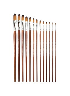 Worison Worison Professional Synthetic Filbert Tip Paint Brushes Pack of 13  - Image 2