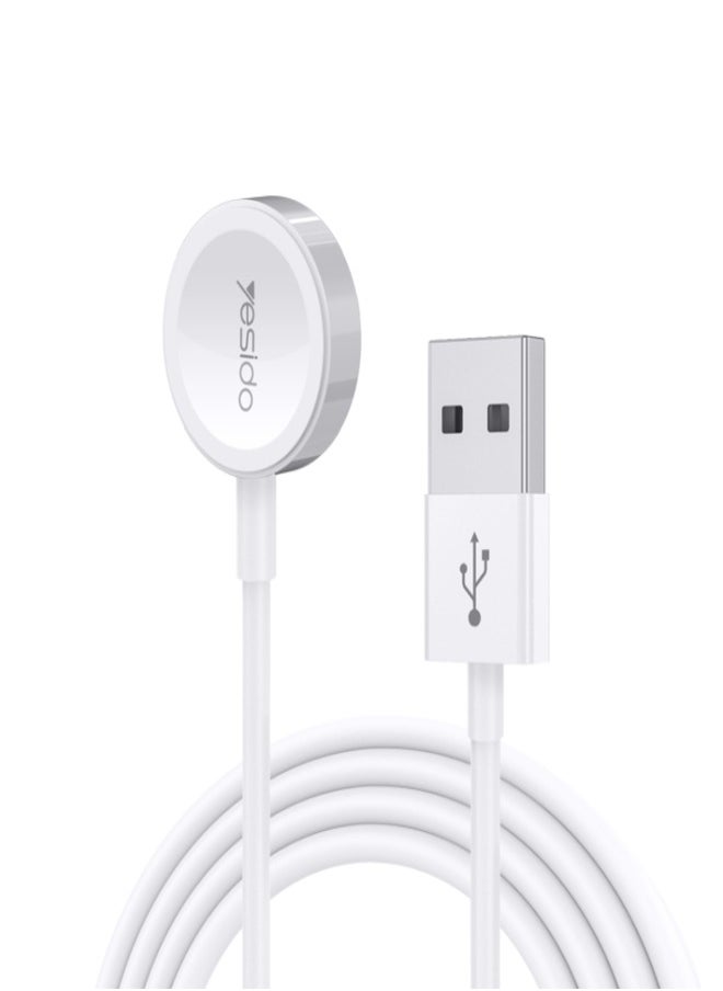 Yesido - Yesido CA69 For Apple Watch USB Magnetic Charger, Cable Length: 1m(White) - Image 1