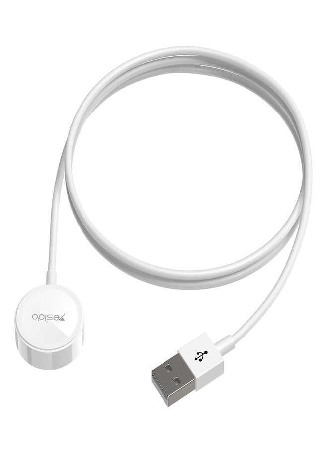 Yesido - Yesido CA69 For Apple Watch USB Magnetic Charger, Cable Length: 1m(White) - Image 1