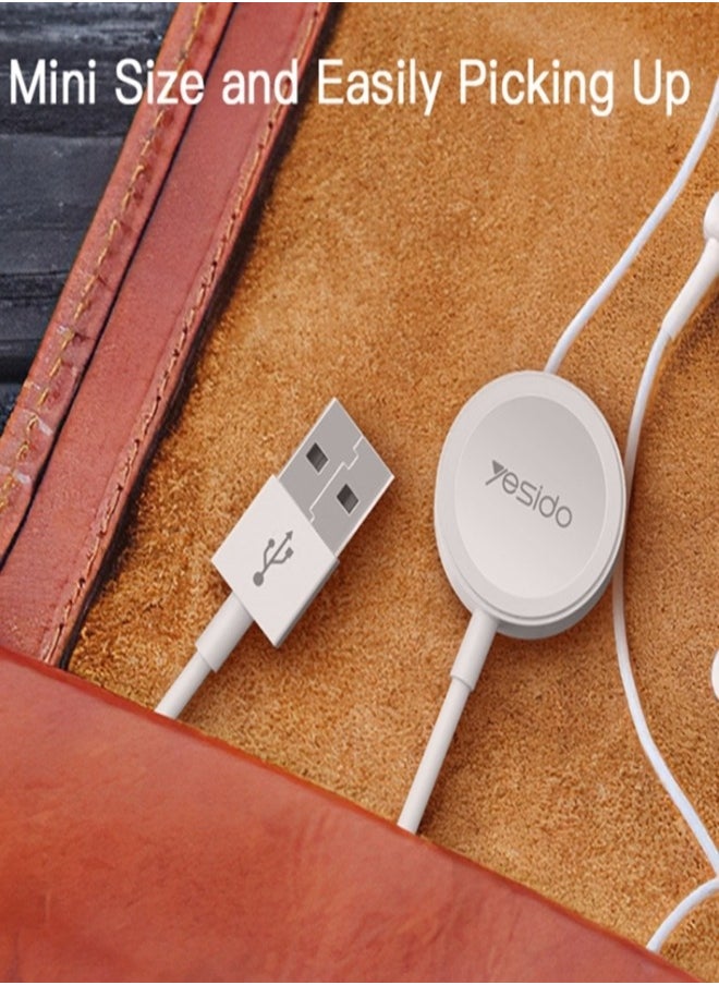 Yesido - Yesido CA69 For Apple Watch USB Magnetic Charger, Cable Length: 1m(White) - Image 1