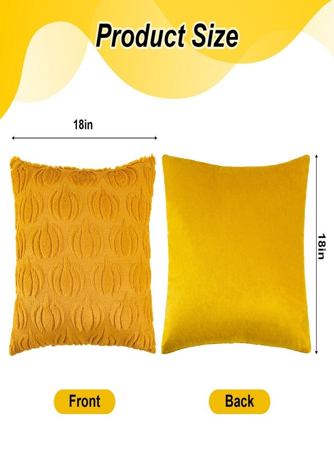 AYZTKUX Fall Pumpkin Throw Pillow Covers 18 x 18 Inch Set of 4, Fall Decorations Autumn Harvest Couch Cushion Pillow Covers for Home Sofa Bed Living Room Farmhouse Decor - Image 2