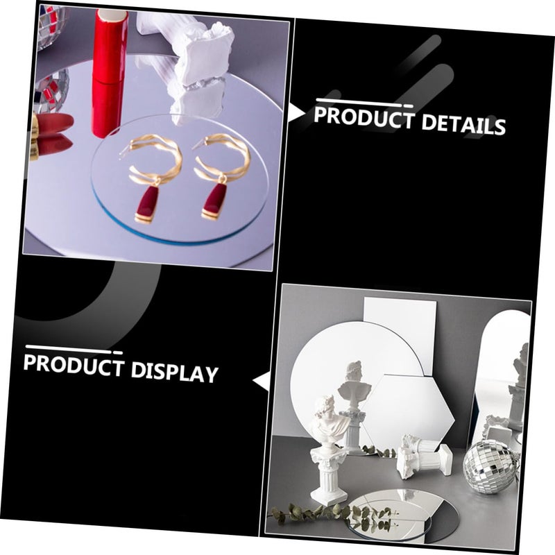 Round Acrylic Mirror 14cm Reflective Photo Props for Jewelry Cosmetic Photography Studio Backdrop - Image 5