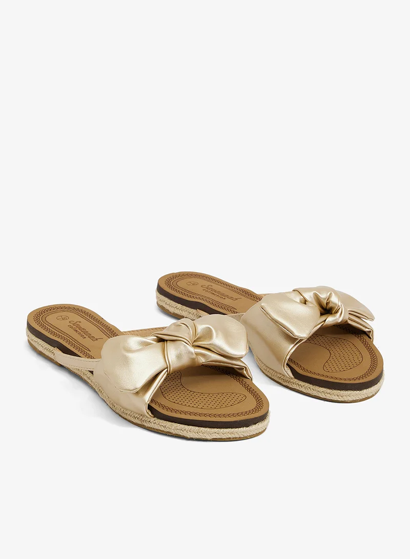 Savannah Collection  Flat Sandal With Bow for Women | Best Price UAE