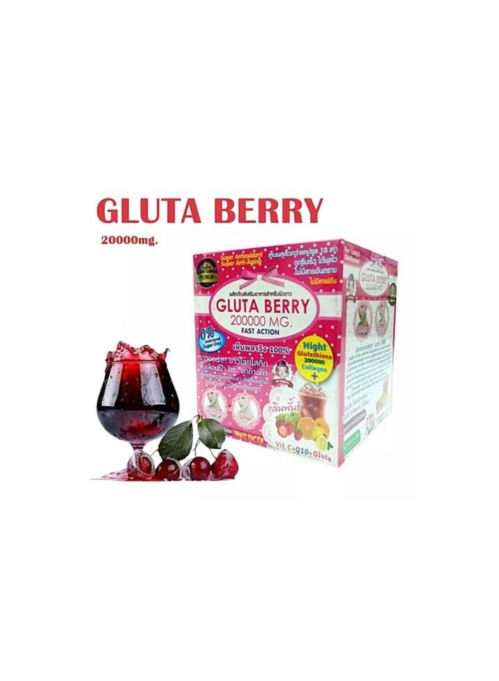 Gluta GLuta Berry Juice 20000 mg Fast Action10 Sachets - Image 1