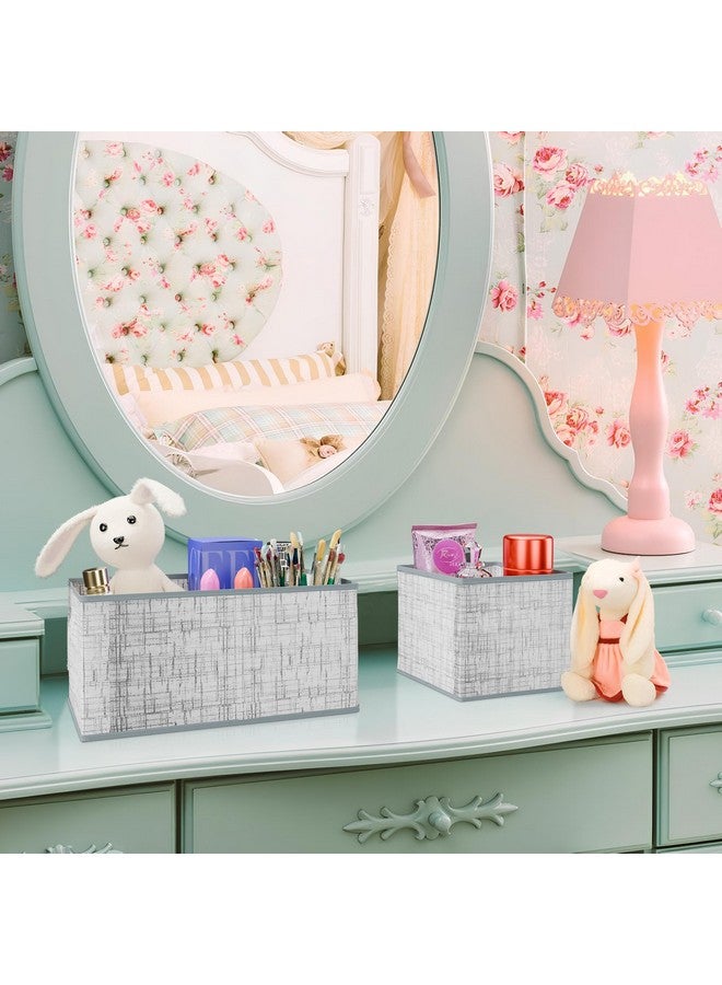 Kuber Industries 6 Piece Foldable Drawer Organizer | Wardrobe Organizer For Clothes | Storage Box For Socks, Bra, Tie, And Scarfs | Stationary & Cabinet Organizer | Jute-Print | Grey - Image 4