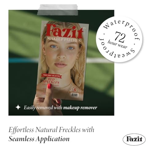 Fazit Beauty Face Makeup Patches - Waterproof Red Speckles - Temporary - 6 Count - Image 4
