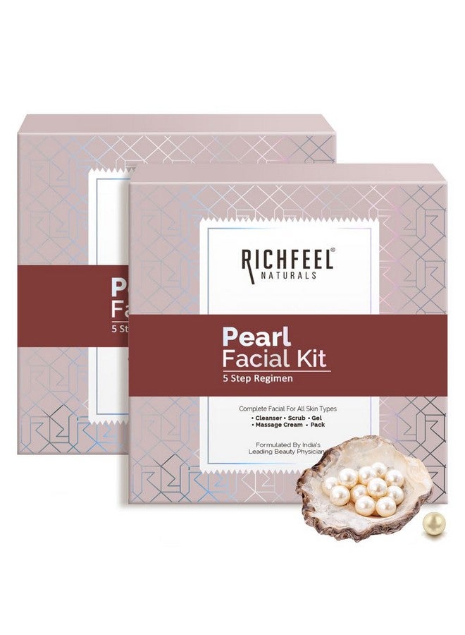 Richfeel Pearl Facial Kit For Brightening | Luminous And Radiant Skin | Tan Removal | Best For Dry Skin | 30 G (Pack Of 2) - Image 1