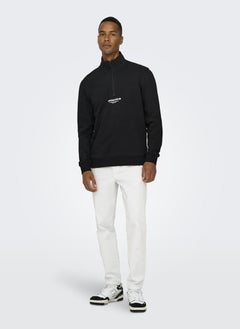 Only & Sons Onscurated  Half Zip Sweatshirt  - Image 5