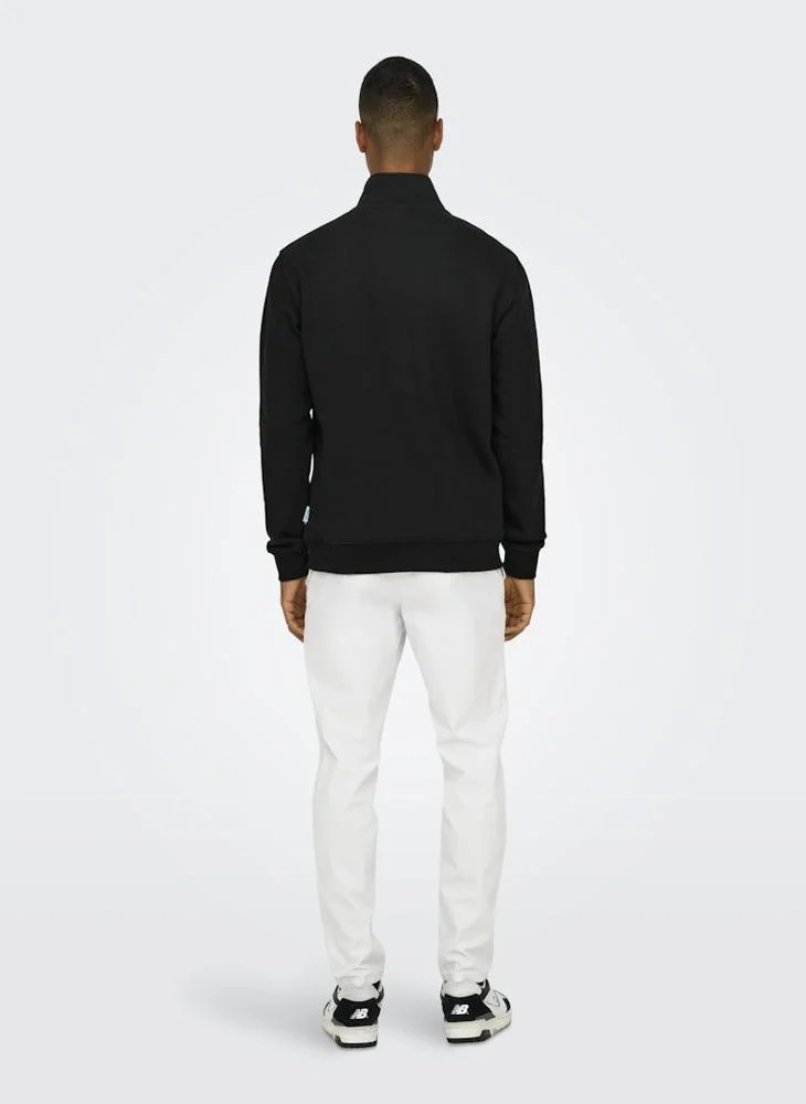 اونلي اند سانز Onscurated  Half Zip Sweatshirt