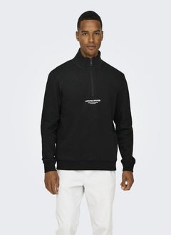 Only & Sons Onscurated  Half Zip Sweatshirt  - Image 4