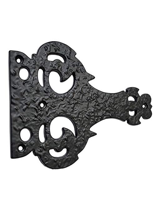 Adonai Hardware Adonai Hardware 7 Inch Lysanias Antique Iron False Hinge Supplied as 2 Pieces per Pack Matte Black Powder Coated  - Image 3