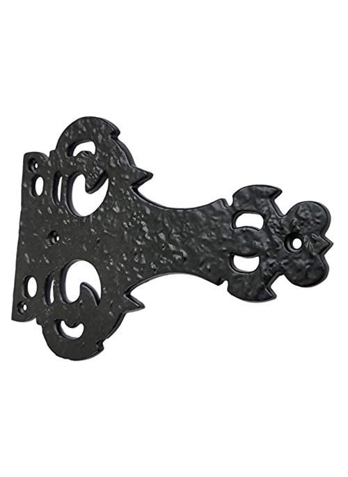 Adonai Hardware Adonai Hardware 7 Inch Lysanias Antique Iron False Hinge Supplied as 2 Pieces per Pack Matte Black Powder Coated  - Image 4