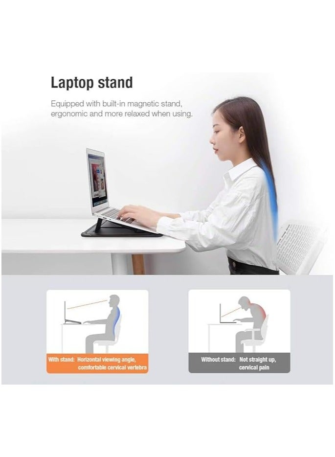Nillkin 13-14 inch Computer Bag with 2 Adjustable Angle Laptop Stand for MacBook Pro/Air 13,Dell,Chromebook,Surface Book, iPad Pro 12.9, Laptop Sleeve Case with Laptop Stand and Mouse Pad, Black - Image 3