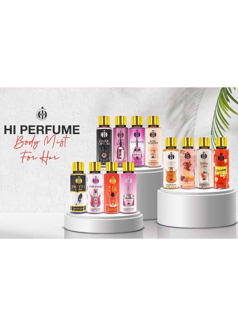Hi Perfume - Hi Perfume Body Mist Dark Opium Perfume Splash for Women - 250ml - Image 1