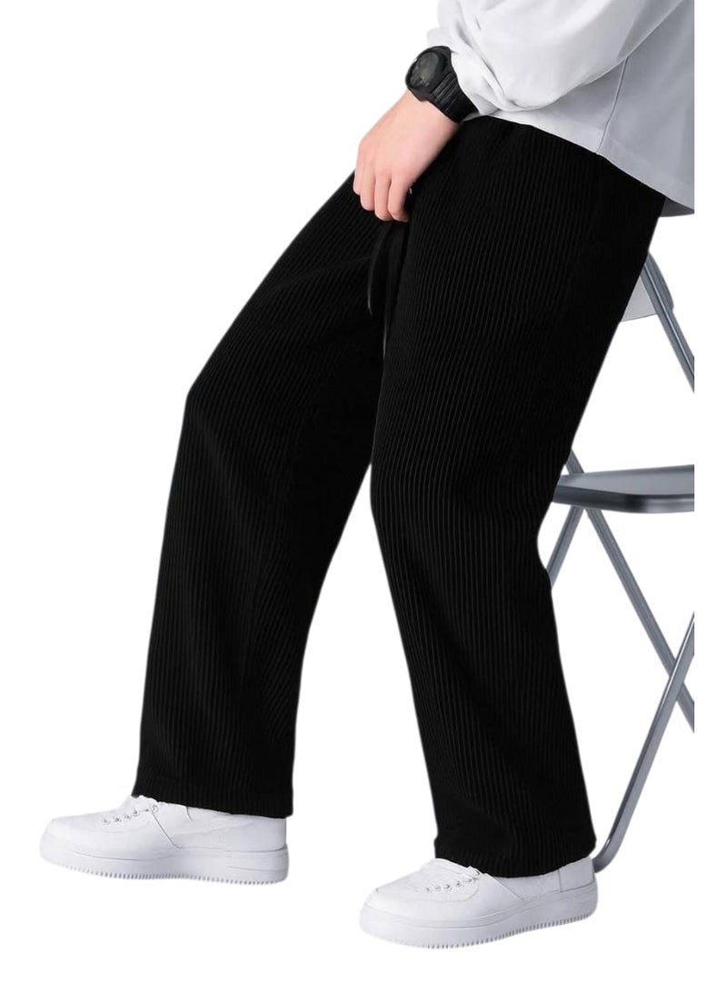Wide leg ribbed pants, unisex, size fits 45-85