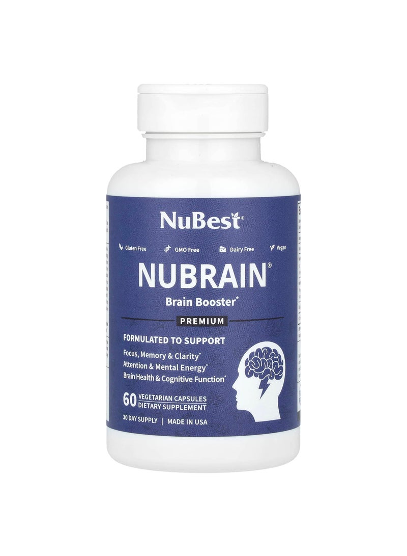 Nubrain, Brain Booster, 60 Vegetarian Capsules
