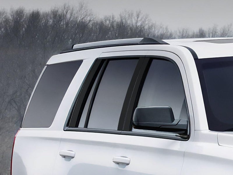 Rvinyl Pillar Post Pre Cut Window Trim Kits in Gloss Black Compatible with Chevrolet Tahoe 20152020 Adhesive Backs