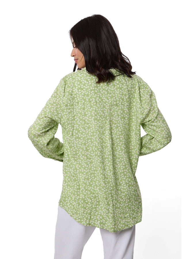 Premoda قميص فيسكوز أساسي مطبوع بأكمام طويلة - Image 3