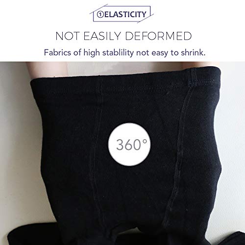 techcity Baby Toddler Girls Tights Seamless Cable Knit Cotton Leggings Pants Stockings for Infant Baby Girl (Black, 2-4 Years) - Image 4