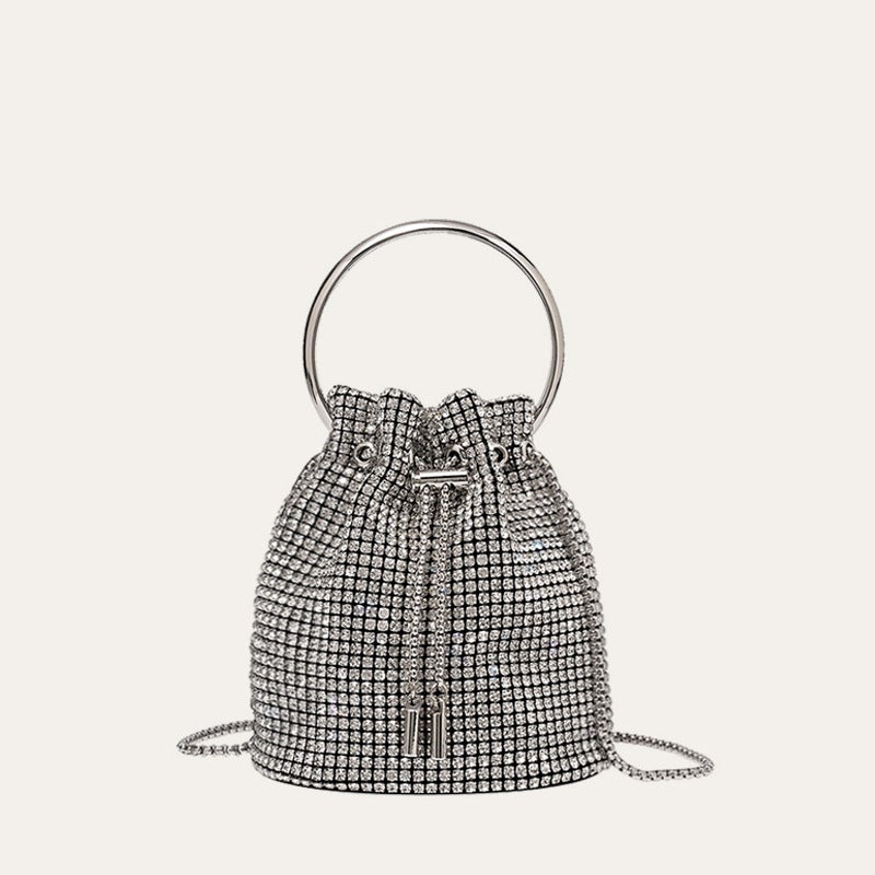 Bright Diamond Net Red Full Diamond Rhinestone Bag For Women 2023 New All-Match Messenger Bag Ins Chain Portable Bucket Bag - Image 3