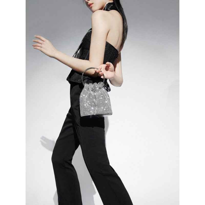 Bright Diamond Net Red Full Diamond Rhinestone Bag For Women 2023 New All-Match Messenger Bag Ins Chain Portable Bucket Bag - Image 4