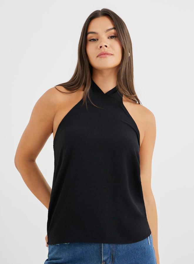 Styli Solid Halter Neck Cami Top - Image 3