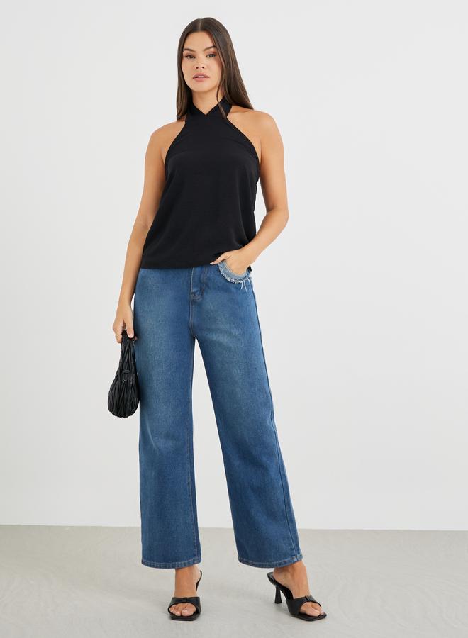 Styli Solid Halter Neck Cami Top - Image 2