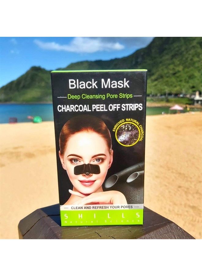 Shills Blackhead Remover, Charcoal Nose Strips, Charcoal Blackhead Remover Pore Strip, Charcoal Nose Strips, Oil Control Charcoal Strip, Peel Off Strips (6 Count) - Image 5