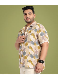 Instafab Plus Men's Multicolour Abstract Print Shirt  - Image 4