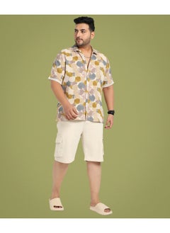 Instafab Plus Men's Multicolour Abstract Print Shirt  - Image 2