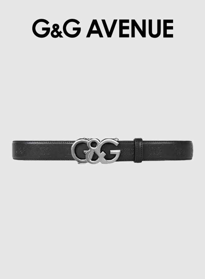 G&G AVENUE Men's belt, belt, men's genuine leather formal belt, men's classic retro needle buckle belt, suitable for jeans, pants, formal, casual, denim, and workwear  - Image 1