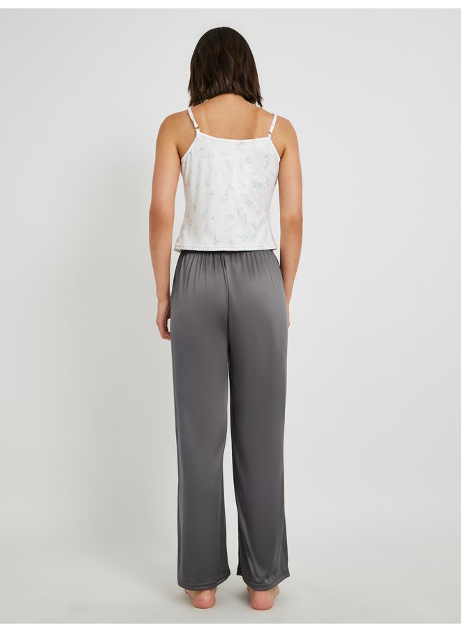 Take Two Take Two Printed Strappy Regular Fit Cami and Pyjama Set  - Image 4