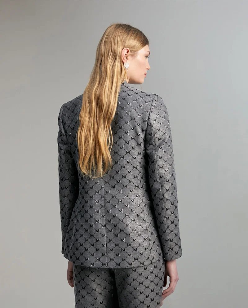 Lola Casademunt Jacquard monogram blazer