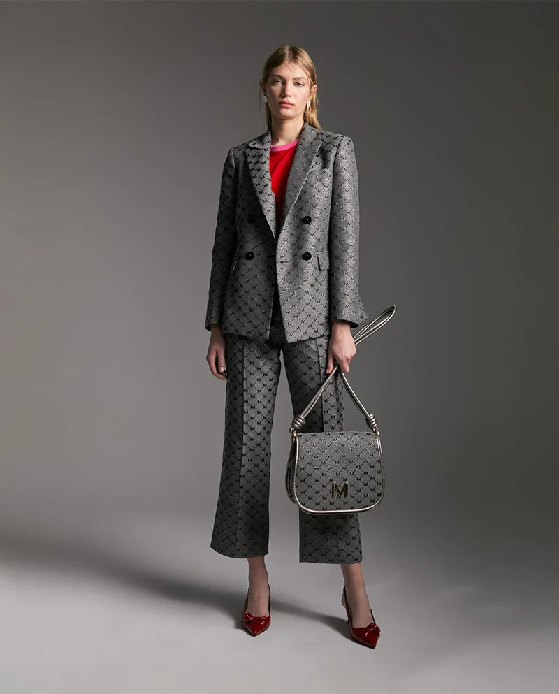 Lola Casademunt Jacquard monogram blazer
