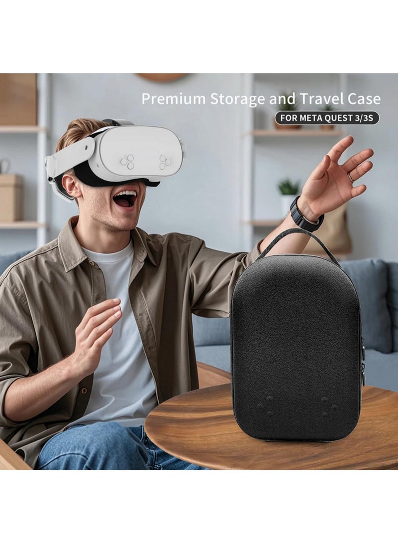 1pcs Storage Case Bag For Meta Quest 3 Portable Carrying Travel Case Hard EVA Storage Box For Meta Quest 3S VR Accessories Black - Image 5