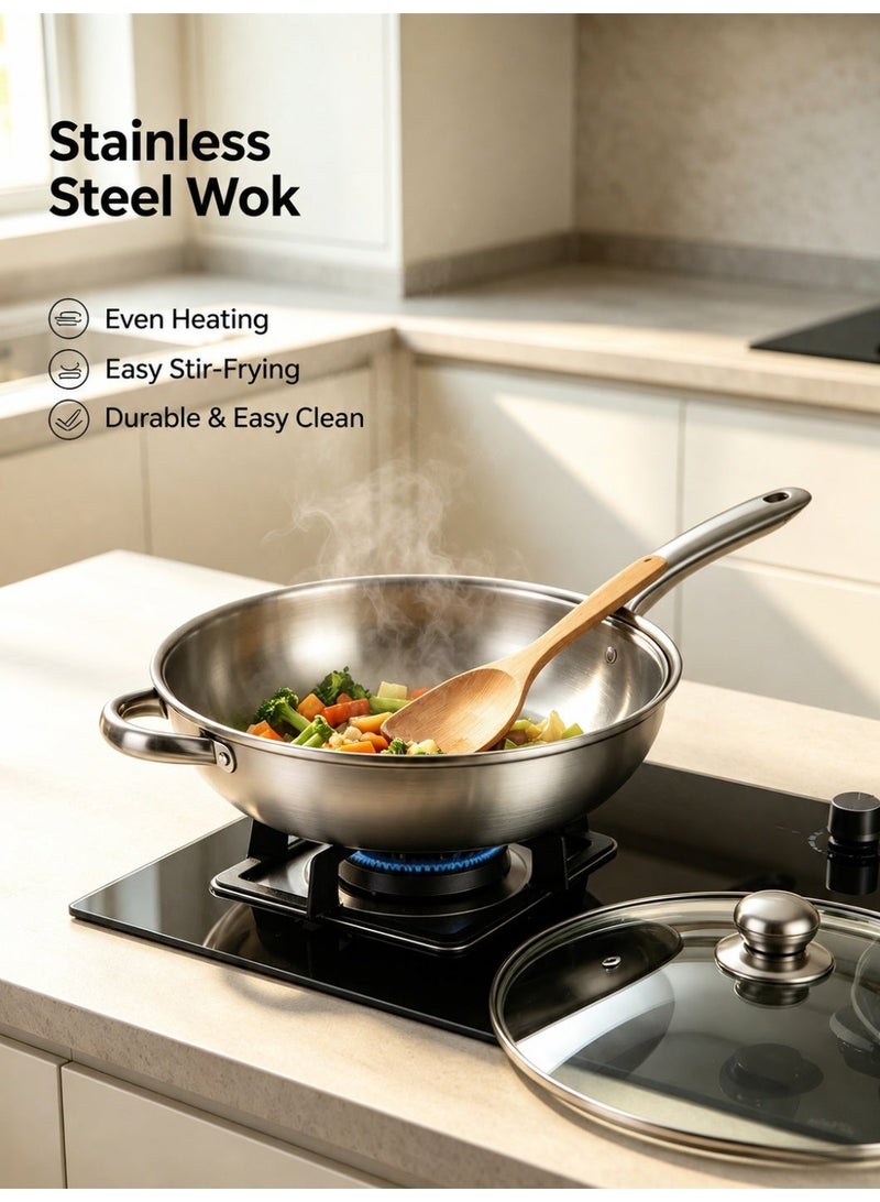 12 Piece Stainless Steel Cookware Set With Glass Lids Induction Gas Ceramic Electric Stove Compatible Dishwasher Safe Kitchen Pots And Pans Perfect For Home Cooking And Gifting - Image 4