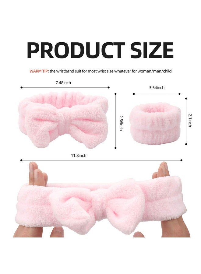 Mekupeu Spa Special Headband Women Wash Face Soft Microfiber Headband Ladies Spa Hairwrap Hairband Washing Face Shower Makeup Bath (Pink) - Image 2