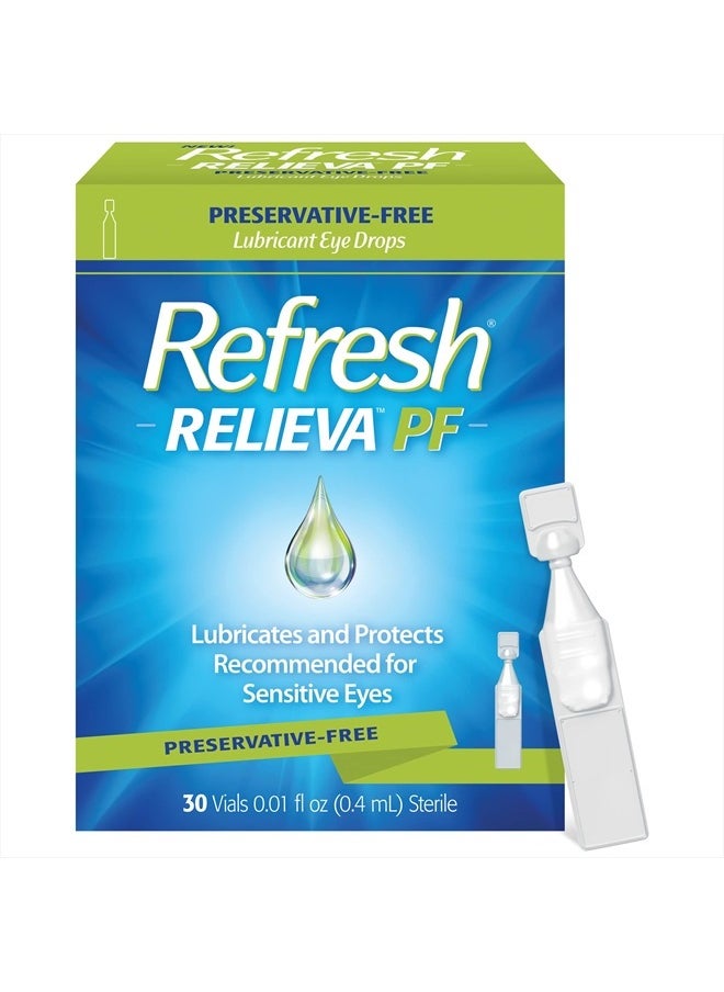 REFRESH - Relieva PF Lubricant Eye Drops, Preservative-Free, 0.01 Fl Oz Single-Use Containers, 30 Count - Image 1
