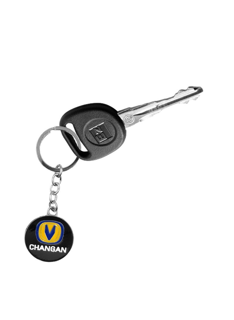تشانجان CHANGAN سلسلة مفاتيح معدنية للسيارة، شعار سلسلة مفاتيح حلقة مفاتيح للسيارة قطعة واحدة - Image 3