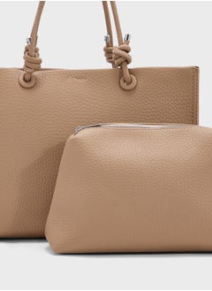 Ginger Knot Detail Large Tote Bag  - Image 5