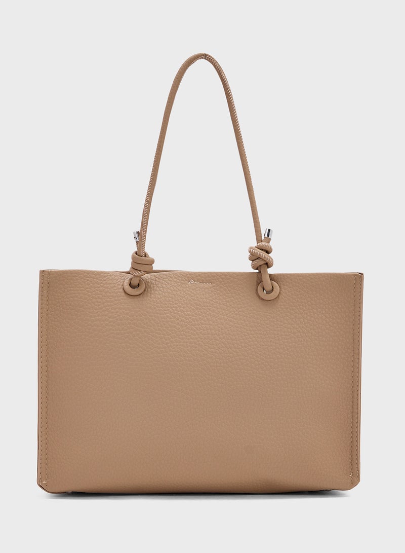 Ginger Knot Detail Large Tote Bag - Image 2