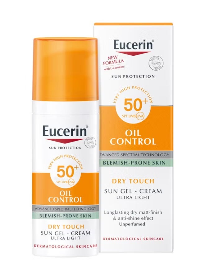 Eucerin Oil Control Gel Cream, Ultra Light, SPF 50+, 50ml - Image 2