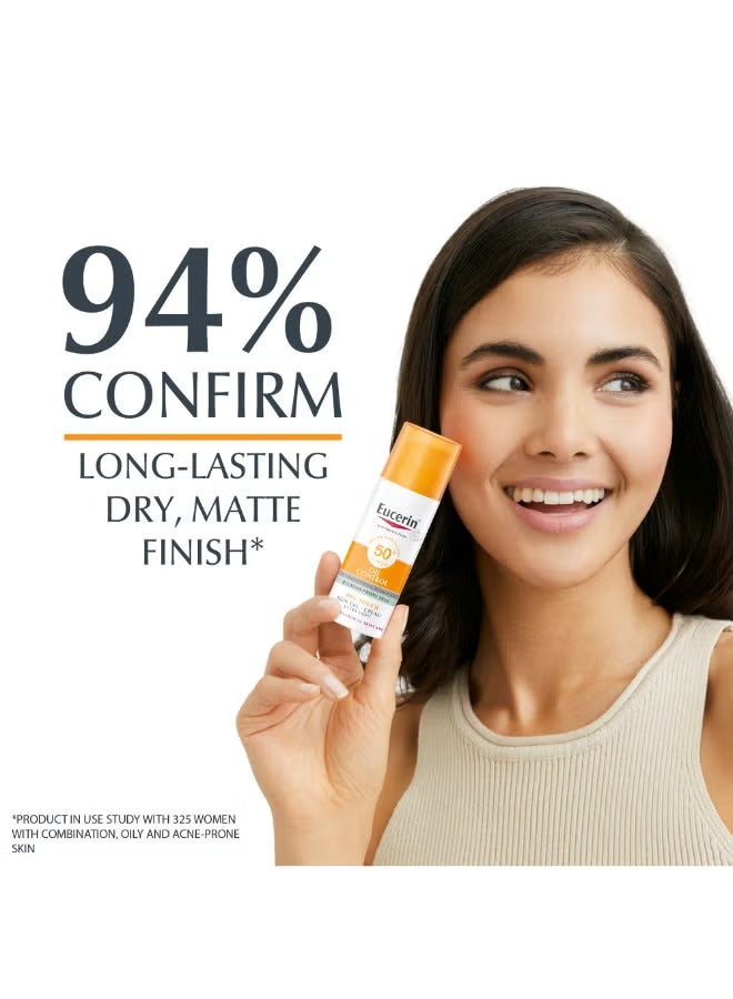 Eucerin Oil Control Gel Cream, Ultra Light, SPF 50+, 50ml - Image 3