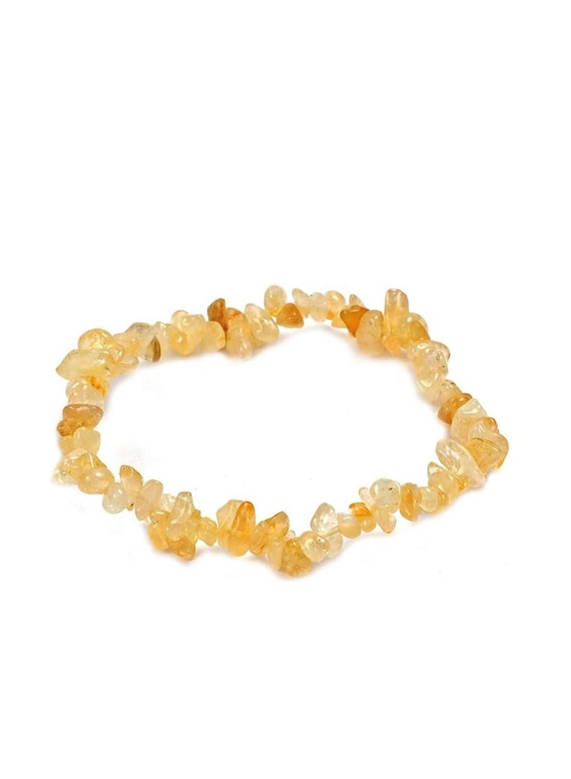 REBUY REBUY Citrine Bracelet Crystal Healing Bracelet Gemstone Bracelet Jewelry for Women & Girls,Color Yellow - Image 1
