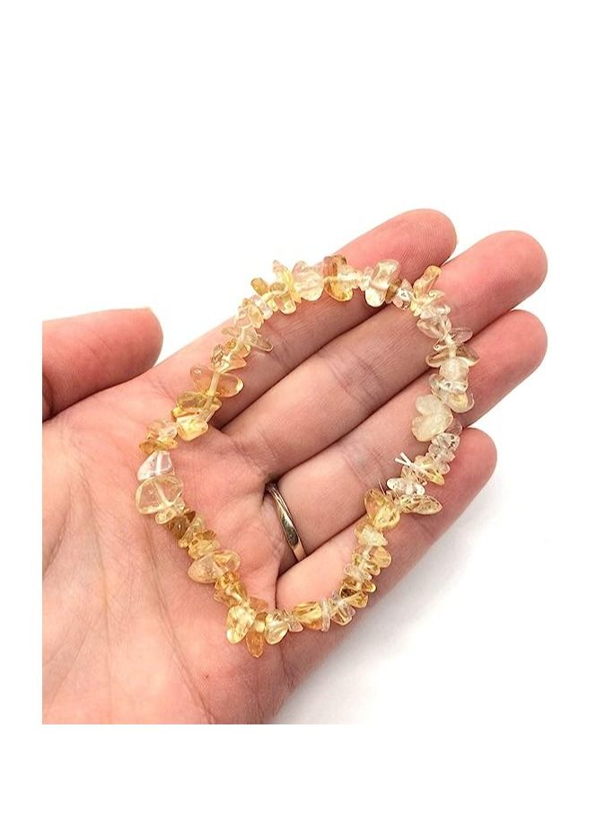 REBUY REBUY Citrine Bracelet Crystal Healing Bracelet Gemstone Bracelet Jewelry for Women & Girls,Color Yellow - Image 4