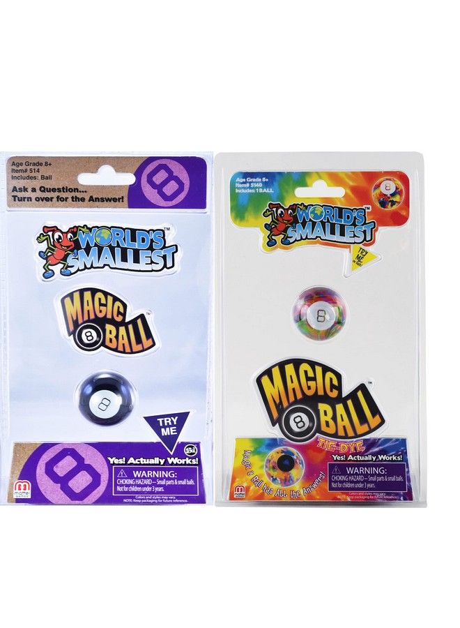 Worlds Smallest Worlds Smallest Magic 8 Ball Bundle Set Of 2 Black And Tie Dye - Image 2