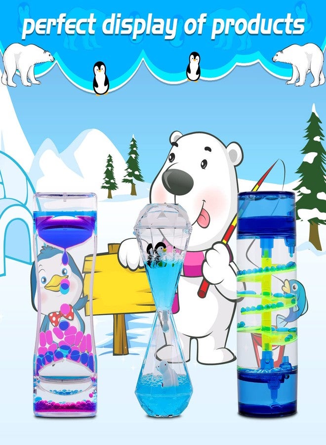 XINBAOHONG Liquid Motion Bubbler for Kids and Adults 3-Pack Hourglass Liquid Bubbler Timer for Sensory Play Fidget Toy Stress Management Desk Decor - Image 2